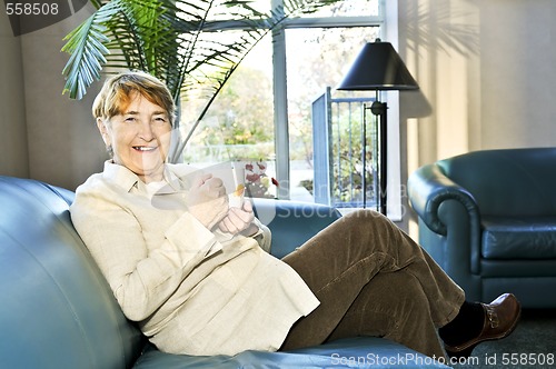 Image of Elderly woman relaxing