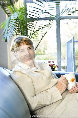 Image of Elderly woman relaxing