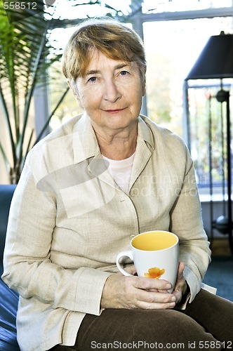 Image of Elderly woman relaxing