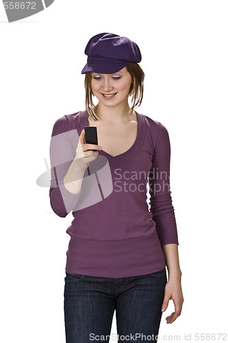 Image of Checking the mobile phone