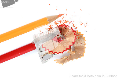 Image of Pencil and sharpener