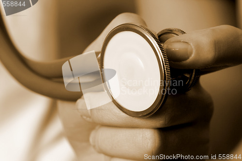 Image of Young doctor with stethoscope.