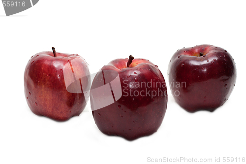 Image of Three red apples