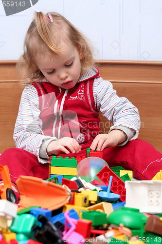 Image of Playing with cube blocks