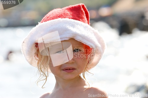 Image of santa baby on vacation