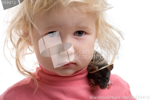 Image of baby with rat