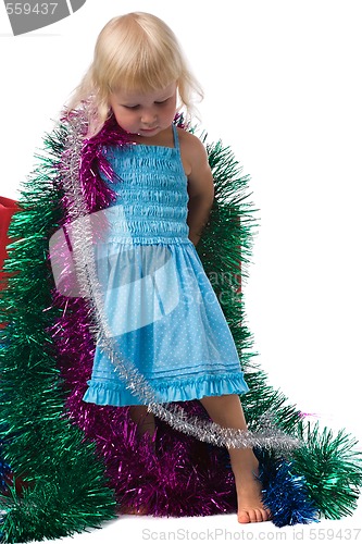 Image of little Christmas girl