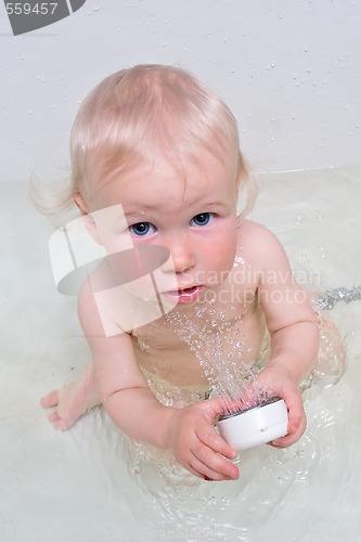 Image of baby with shower