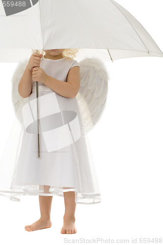 Image of angel with umbrella