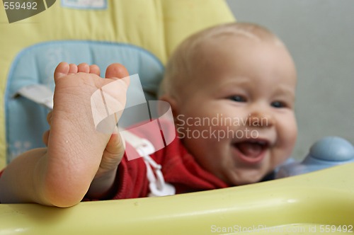 Image of foot on the table