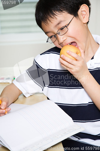 Image of Studying kid