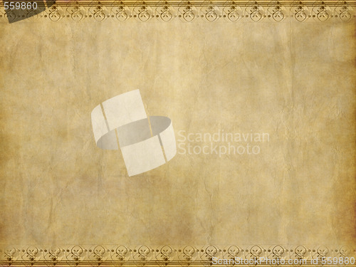 Image of old floral parchment