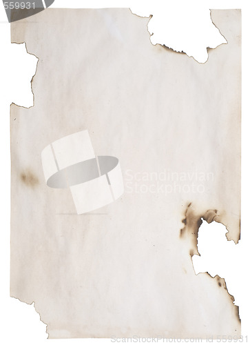Image of old burnt paper