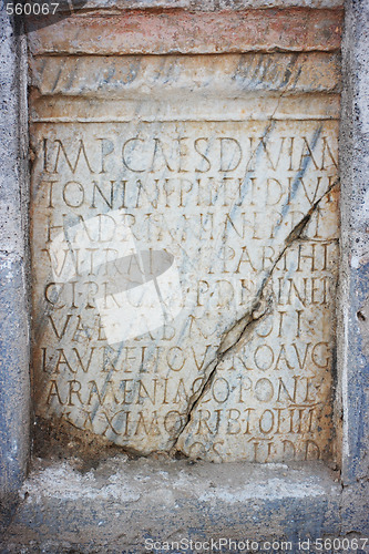 Image of Latin text in stone