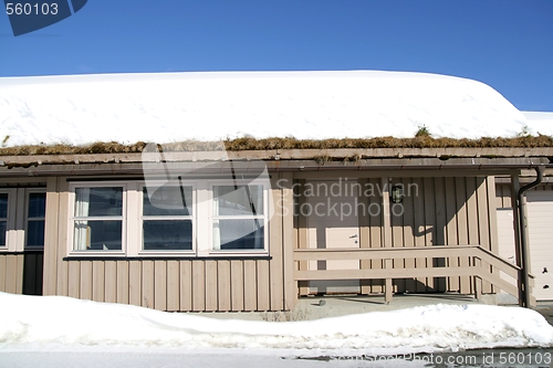 Image of House with snowy roof