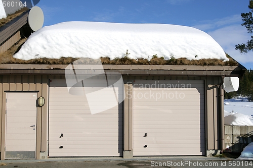 Image of Snowy garage