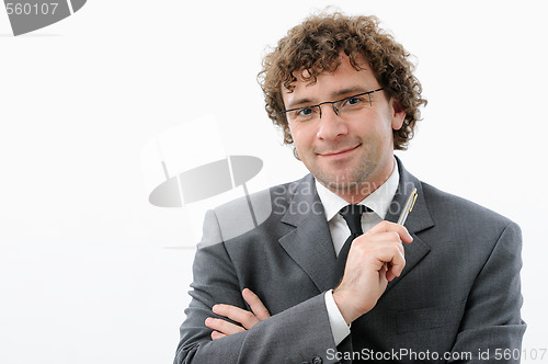 Image of Friendly businessman, isolated