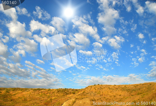 Image of desert and blue sky