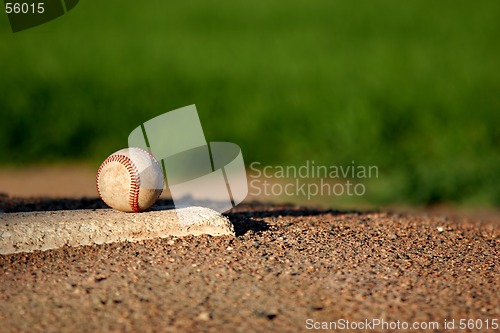 Image of baseball on pitchers mound