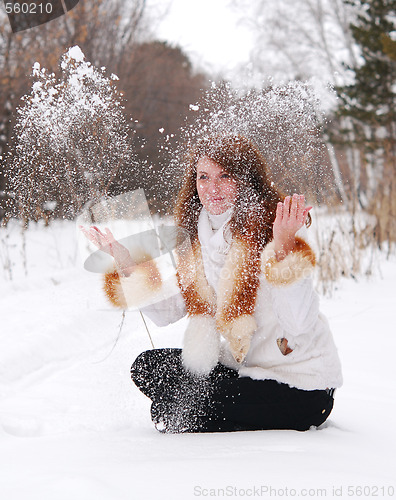 Image of woman with snow