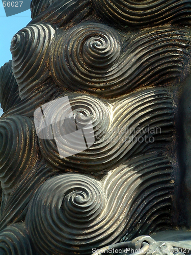 Image of Curly Hair of Statue Lion