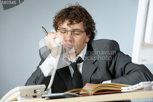 Image of Bored businessman