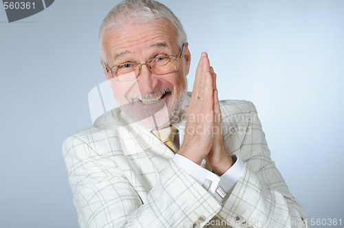 Image of Lucky senior businessman