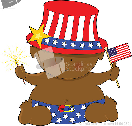 Image of Baby Fourth of July Black