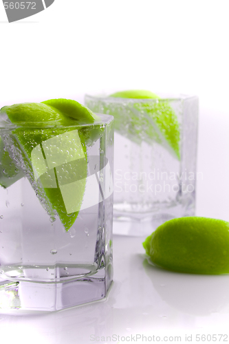 Image of water with lime slices