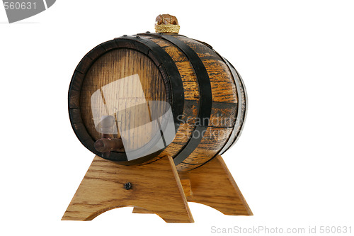 Image of Little Wine Barrel on a Support -2