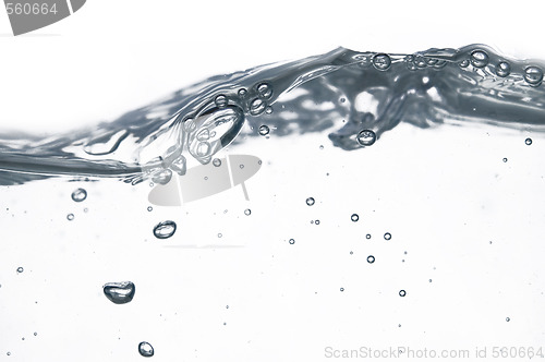 Image of water wave and bubbles