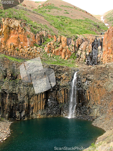 Image of Waterfall in red stones