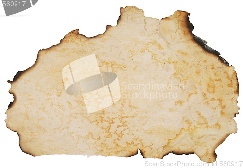 Image of old burnt paper