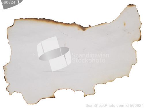 Image of burnt paper