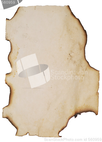 Image of old burnt paper