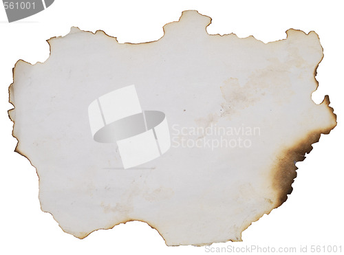 Image of burnt paper