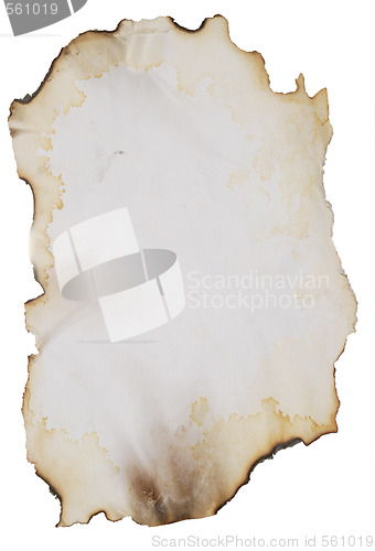 Image of burnt paper