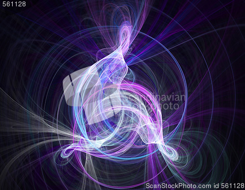 Image of Abstract fractal glowing curve