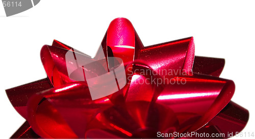 Image of red foil bow