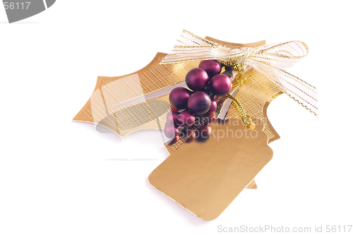 Image of holly leaf gift tag