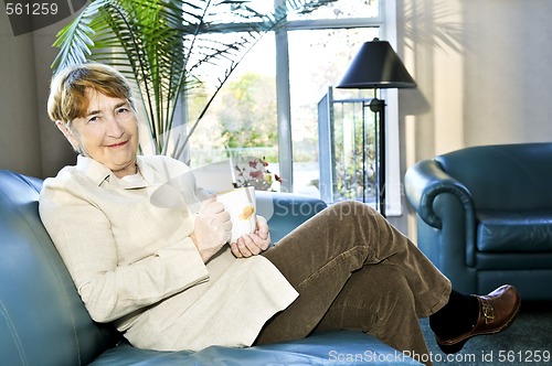 Image of Elderly woman relaxing