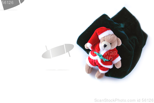 Image of tired santa teddy hitting the sack