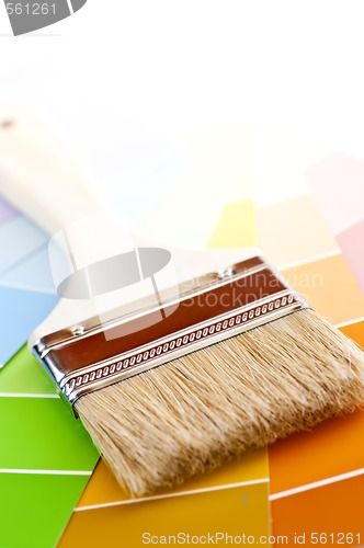 Image of Paint brush with color cards