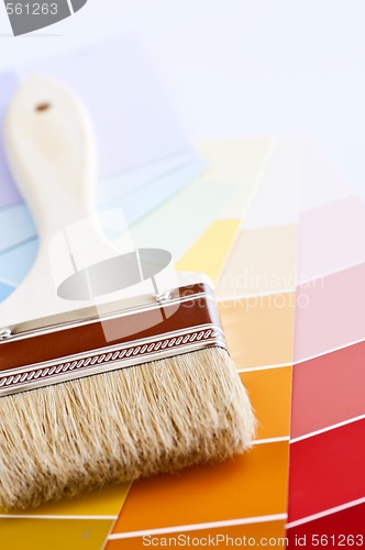 Image of Paint brush with color cards