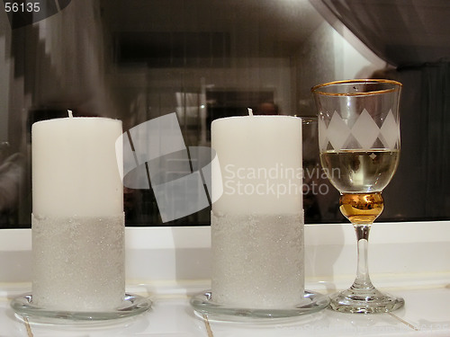 Image of wine and candles