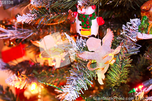 Image of glowing tree decorations