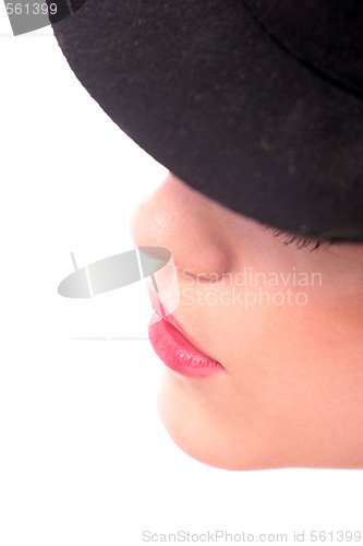 Image of profile of beautiful girl