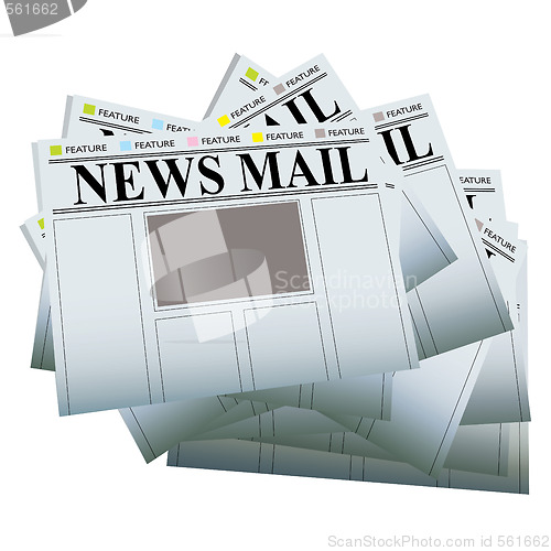 Image of newspaper stack blank