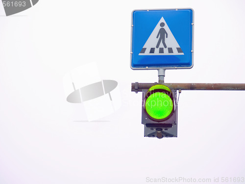 Image of Go light at a pedestrian crossing