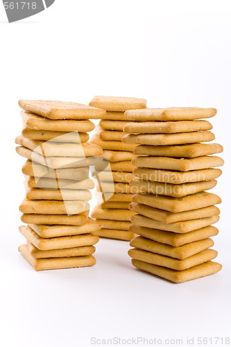 Image of three stacks of cookie 